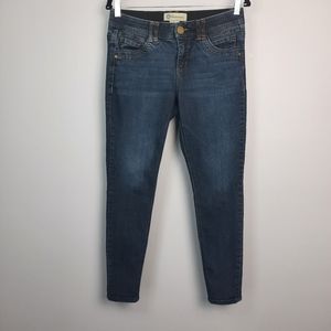 Democracy Ab Technology Mid Rise Dark Wash Comfort Waist Skinny Jeans size 6